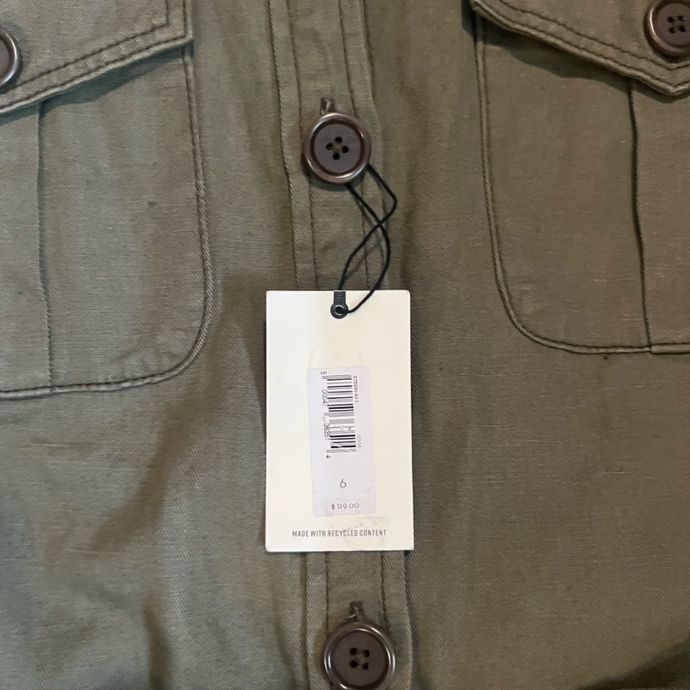 Converse OLIVE GREEN Belted Denim Women's Romper, Size Small NWT - Picture 5 of 9